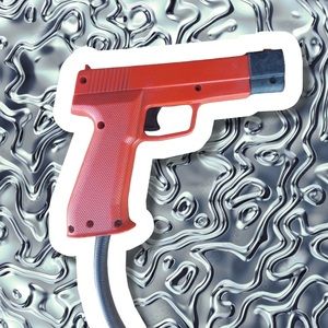 Happ Red Arcade Video Game Light Gun with Recoil Clacker